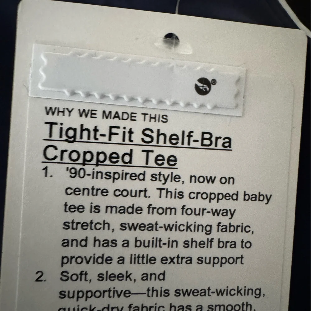 Women's Navy Crop Top - Picture 4 of 6